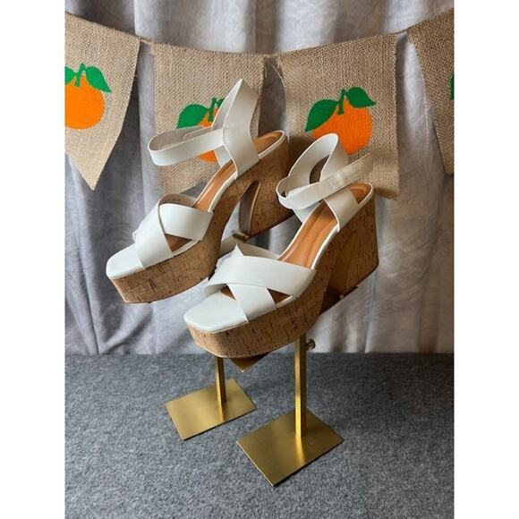 Sarto By Franco Sarto Donati Cork Platform Sandal Shoe Size 9.5 - Picture 3 of 11